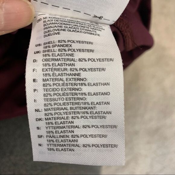 Adidas Stellasport maroon burgundy neon fluorescent pink stripe capri leggings M - Picture 9 of 17